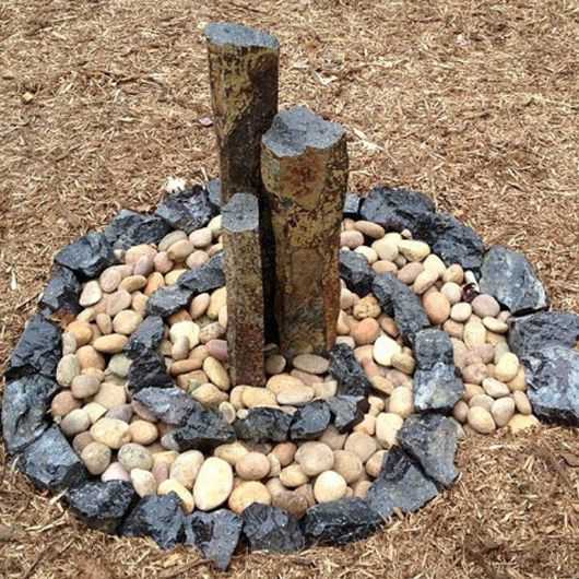 Stone columns for garden displays and talking points Stone columns for garden displays and talking points