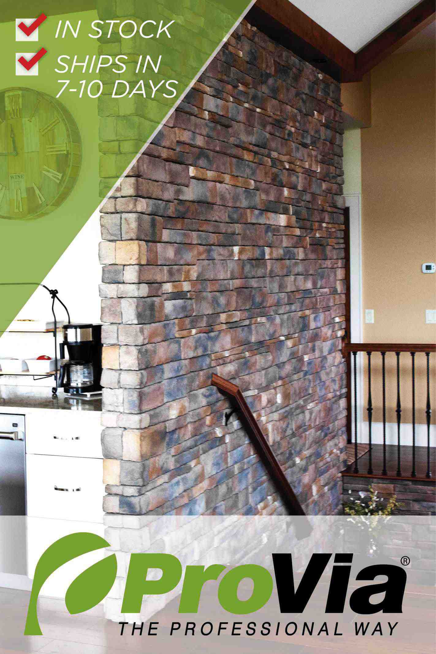Manufactured thin stone veneer in varied colors and textures