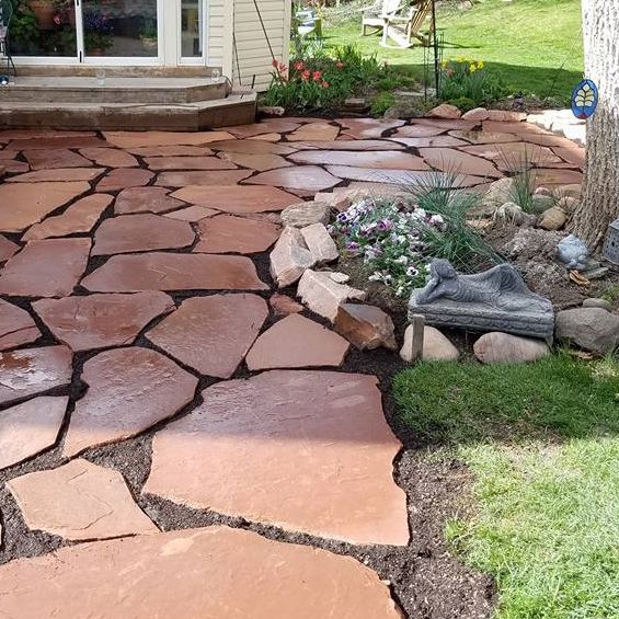 Stone columns for garden displays and talking points