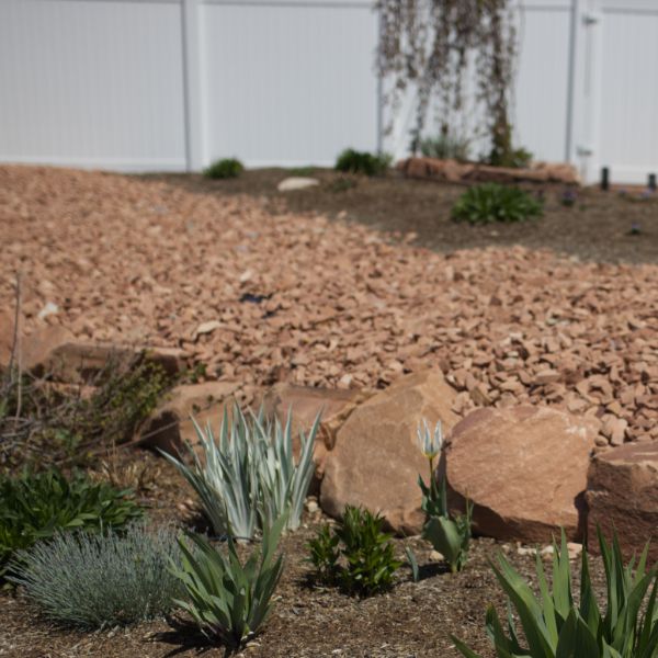 Stone columns for garden displays and talking points